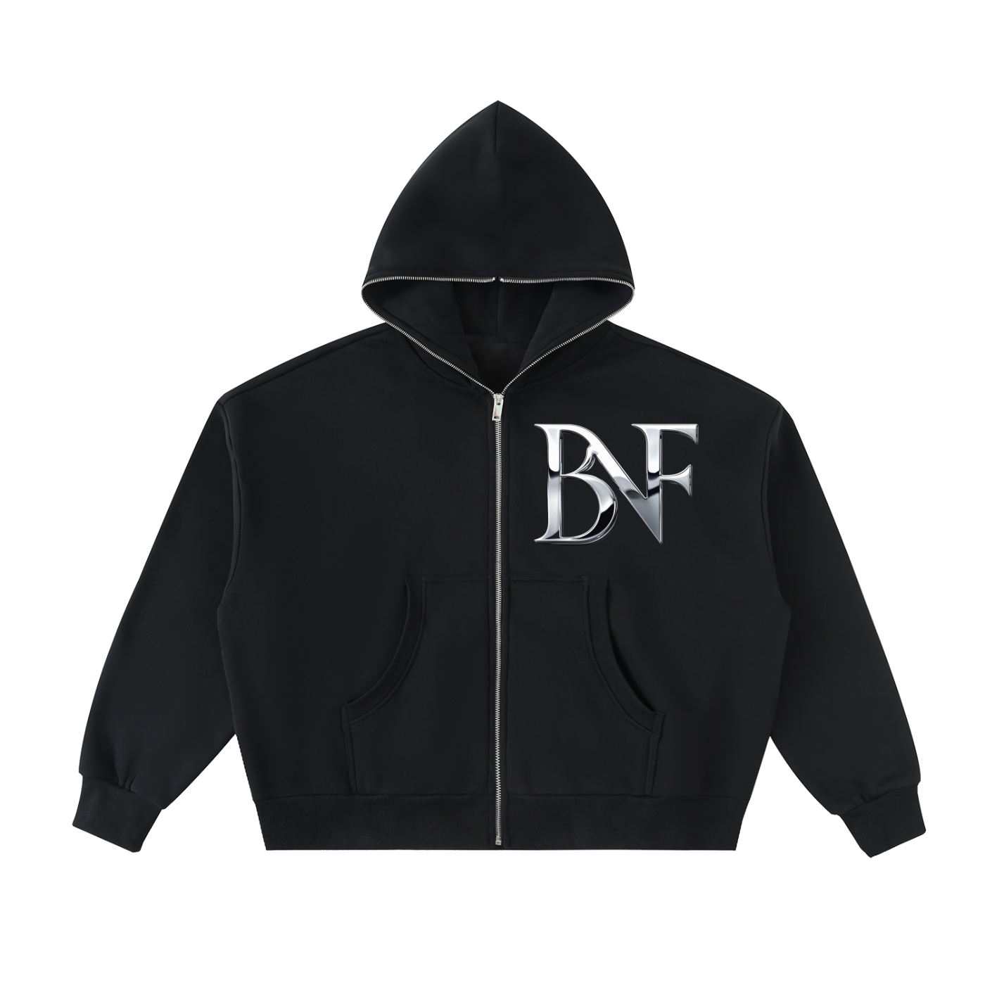 BNF - GODFIDENCE Full-Zip Boxy Hoodie