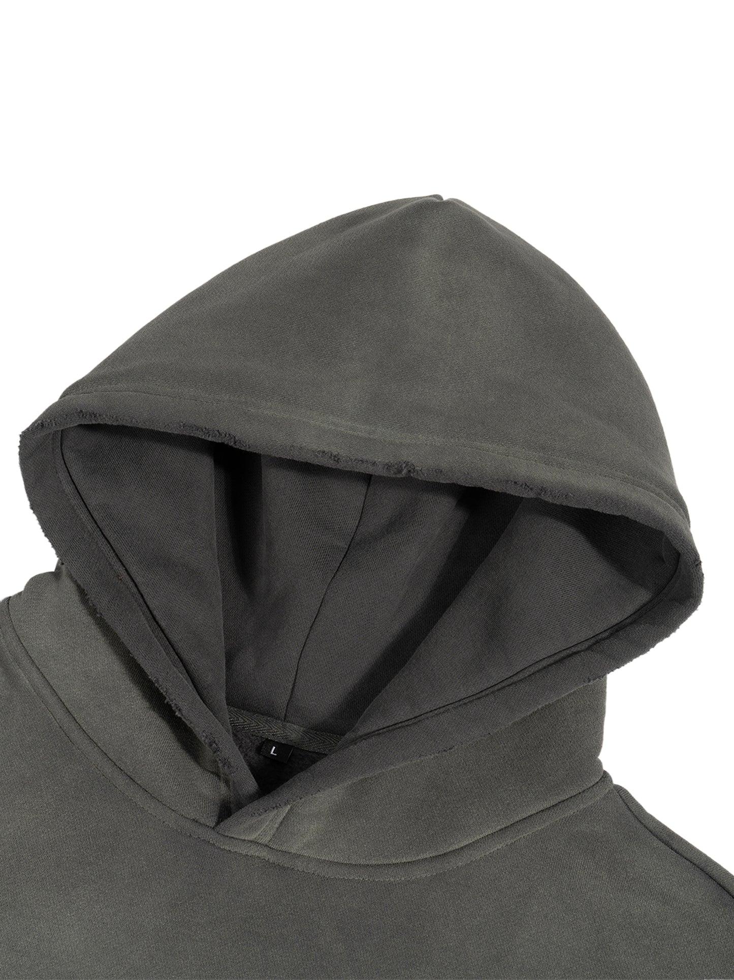 TRUST FAITH - Frayed Sunfade Boxy Fleece Hoodie