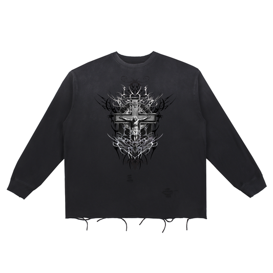 THRASHER KING (RAW EDGE LONG SLEEVE)