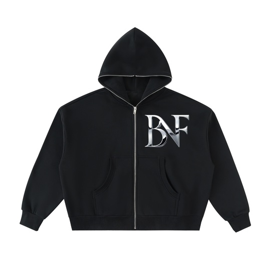 BNF - GODFIDENCE Full-Zip Boxy Hoodie