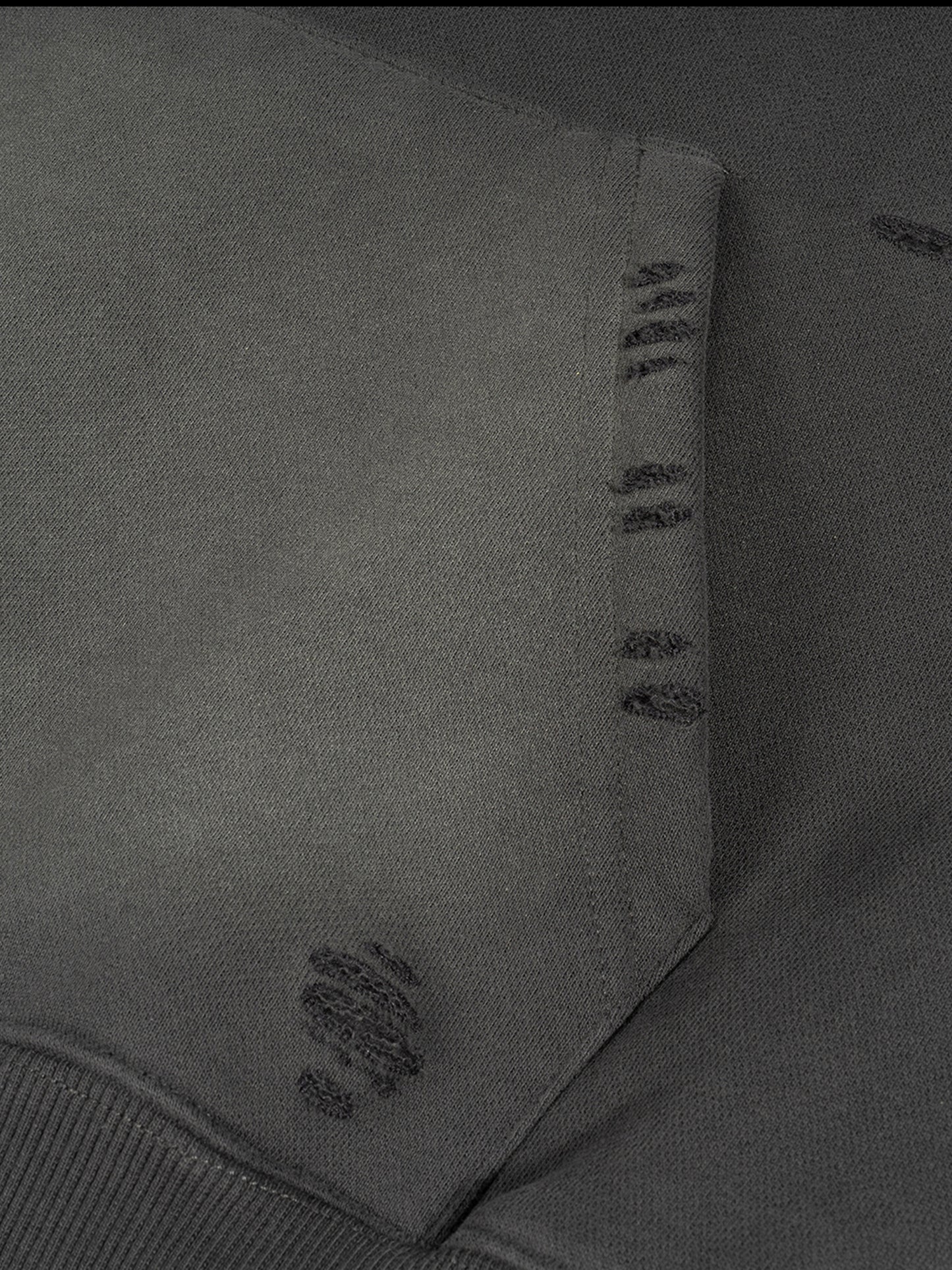 TRUST FAITH - Frayed Sunfade Boxy Fleece Hoodie